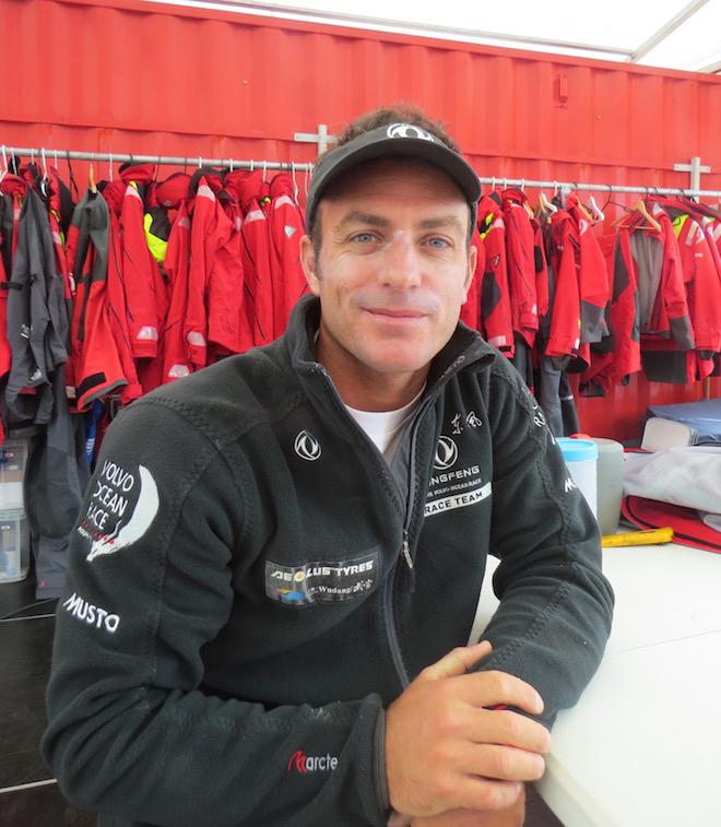 Eric Peron at the Dongfeng Race Team base © Kara Hugglestone