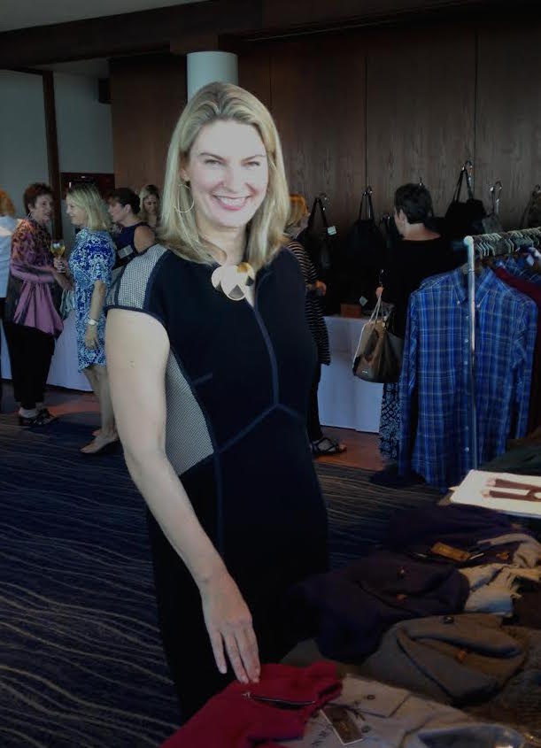 mindy henderson in marc cain, st. francis yacht club fall fashion show