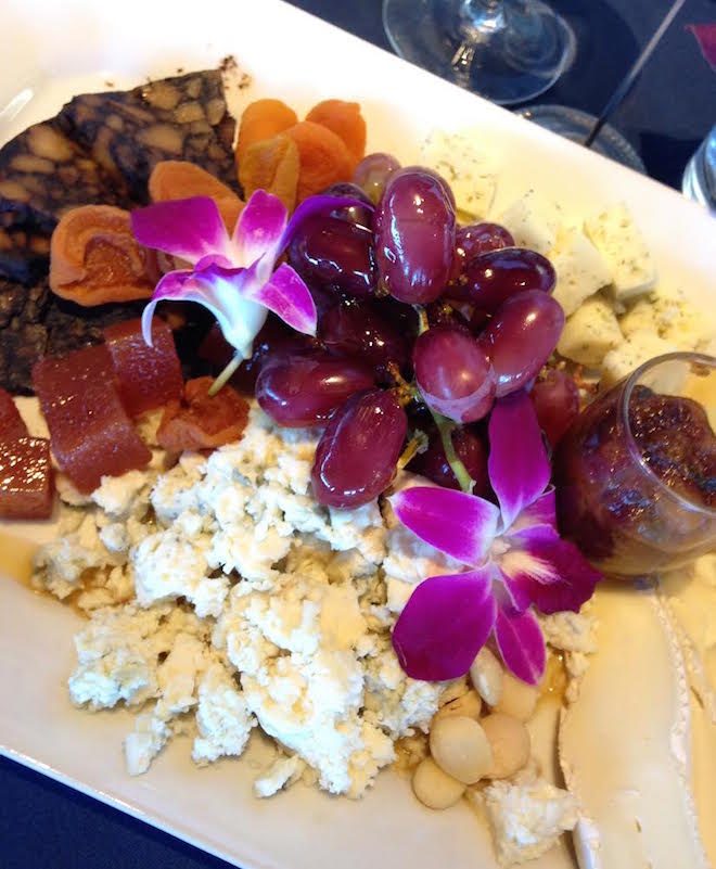 cheese plate, first course, st. francis yacht club fashion show